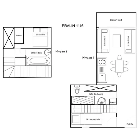 Pralin - 2 Pieces Duplex Sur Les Pistes - Proches Des Commerces Mae-9374